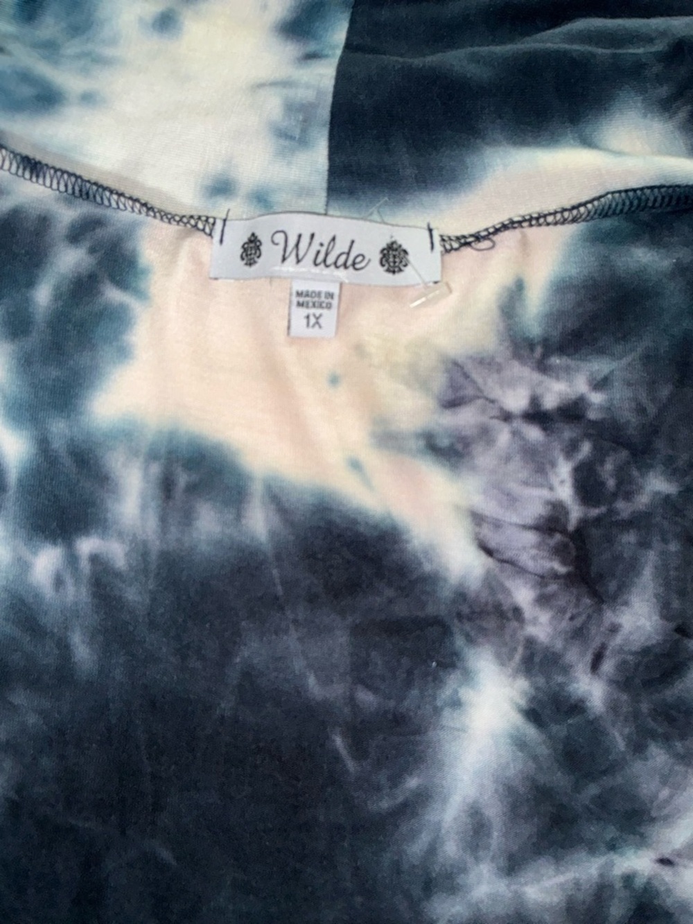 Wilde Tie-Dye Open Front Cardigan Size 1X - Picture 9 of 12